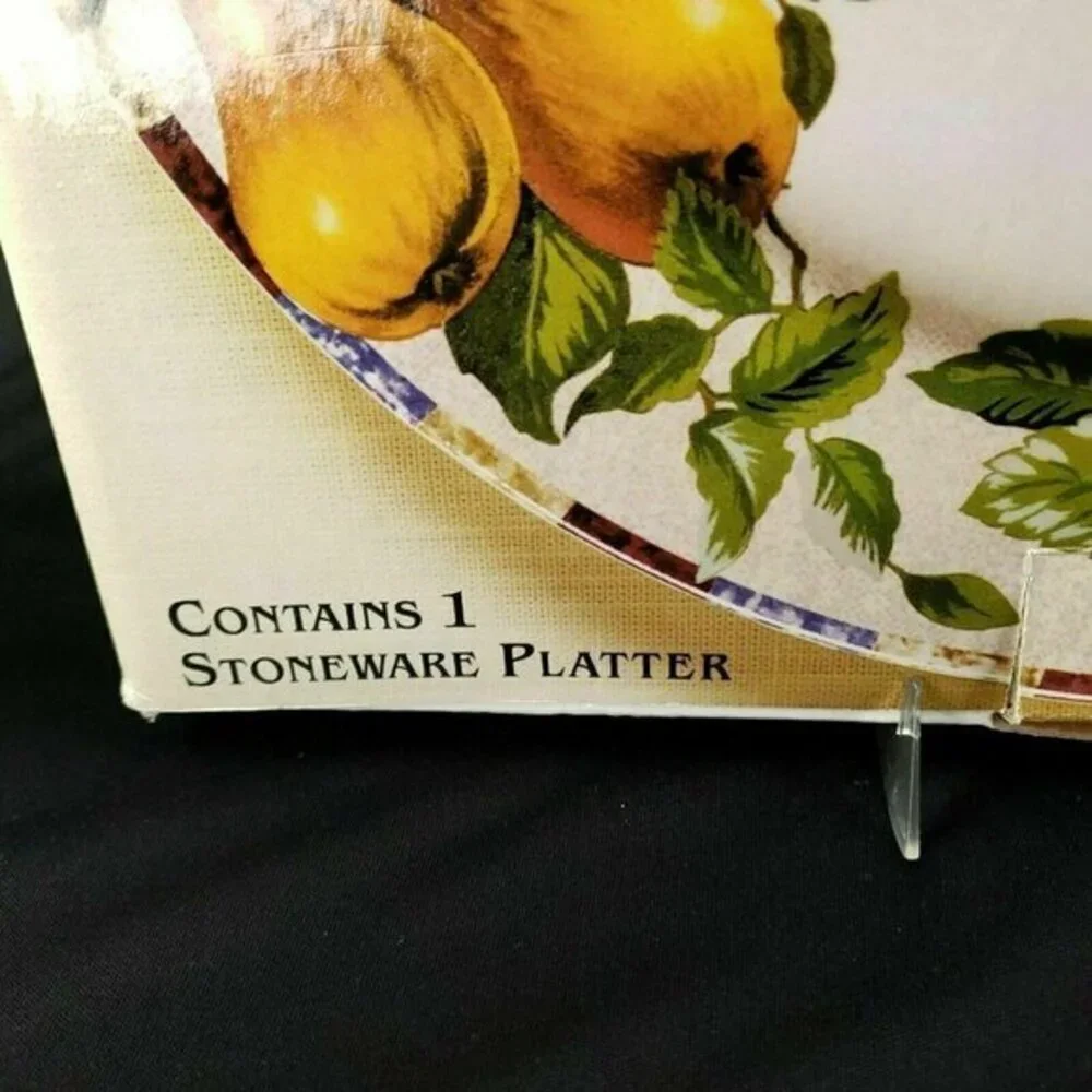 Sonoma Sakura Fruit Pattern Round Serving Platter‎ Crudite Cheese Cracker Plate